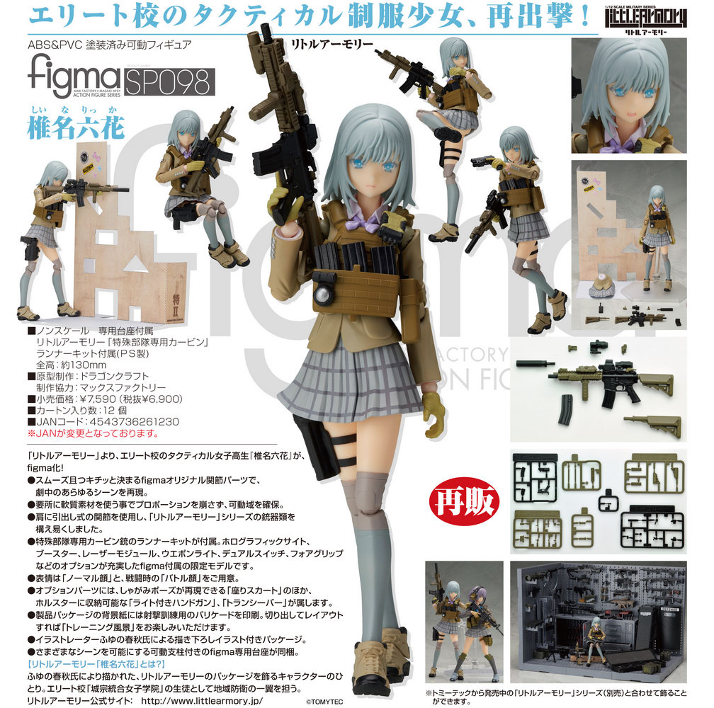 Rikka Shiina Little Armory Max Factory Action Figma Figure  ABS & PVC nonscale